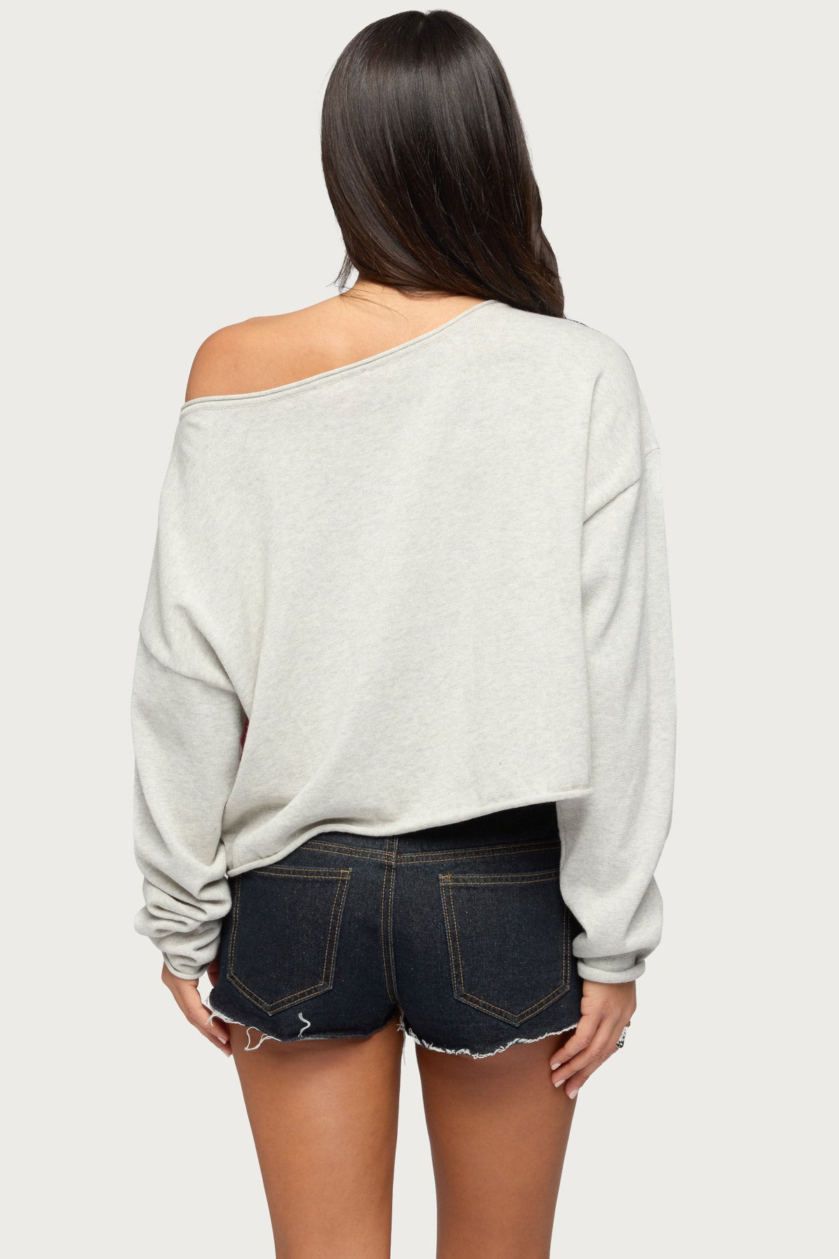 USA Off Shoulder Sweater - IVORY