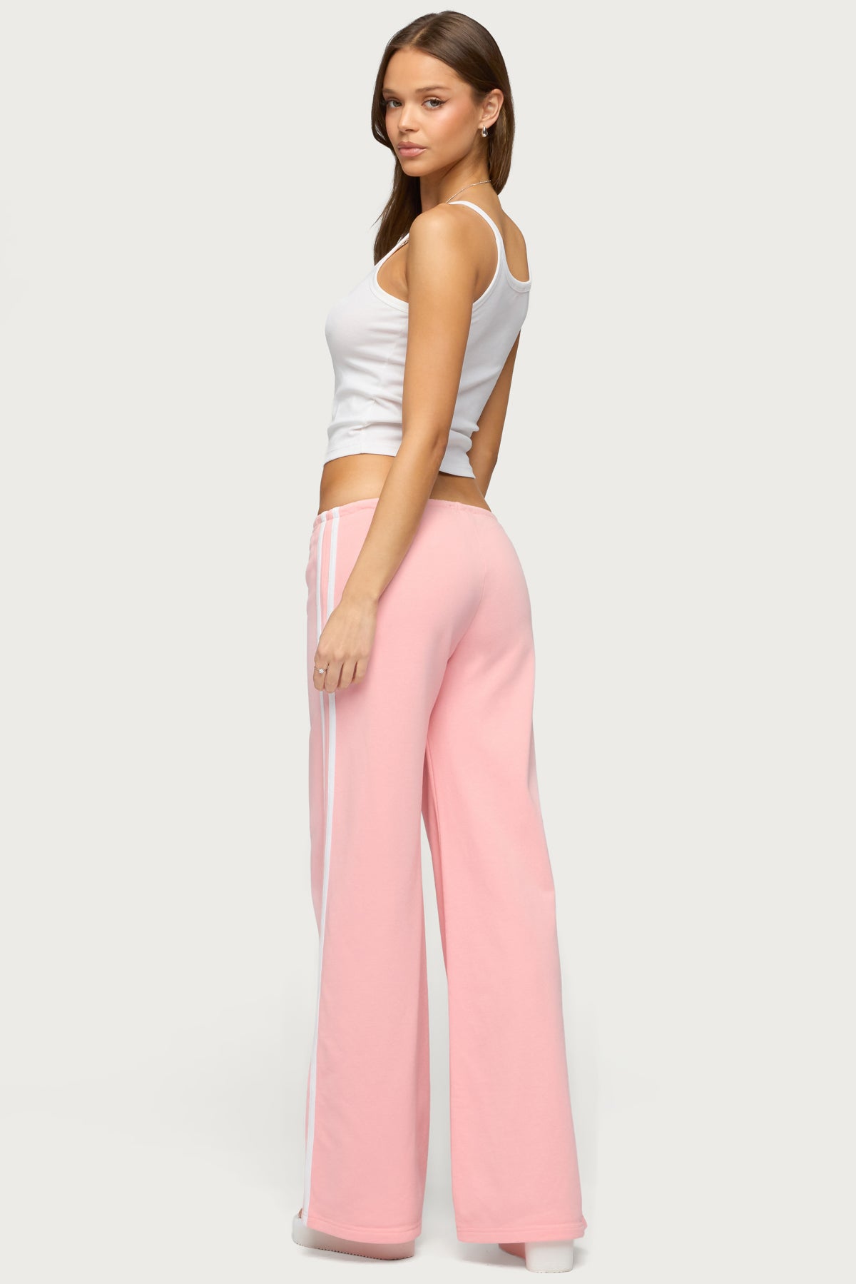 Cammile Contrast Stripe Sweatpants - LIGHT-PINK