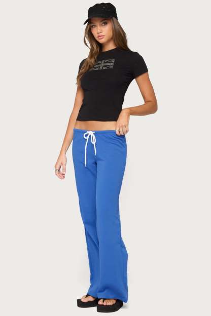 Callista Straight Leg Sweatpants - BLUE