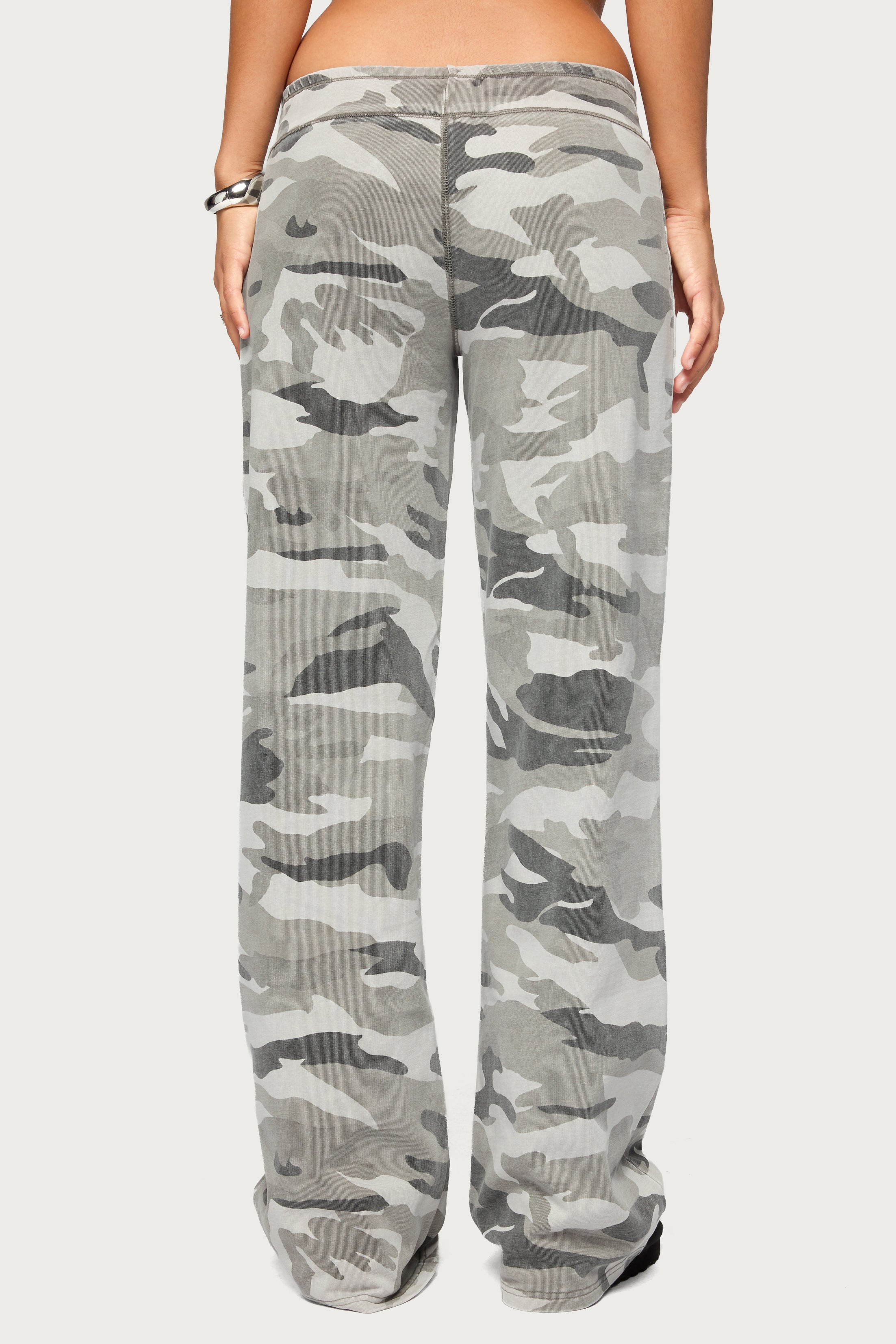 Kenan Straight Leg Camo Sweatpants - GRAY