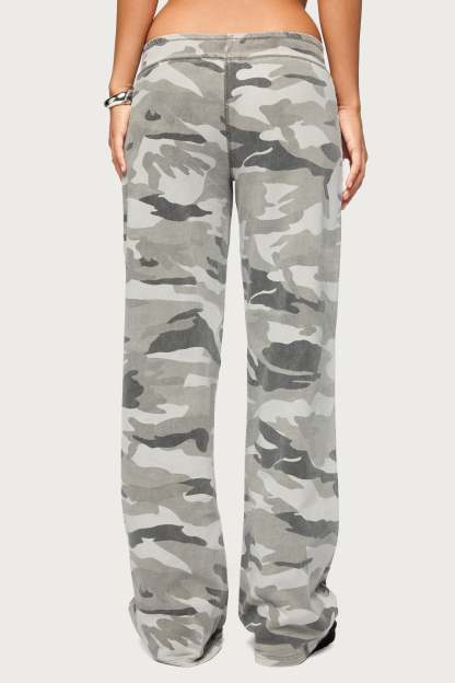 Kenan Straight Leg Camo Sweatpants - GRAY