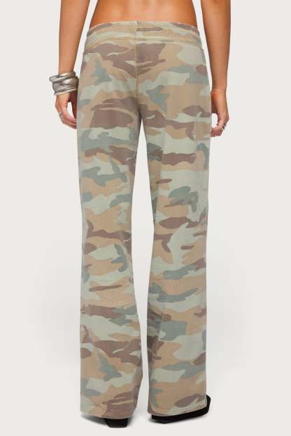 Kenan Straight Leg Camo Sweatpants - SAGE