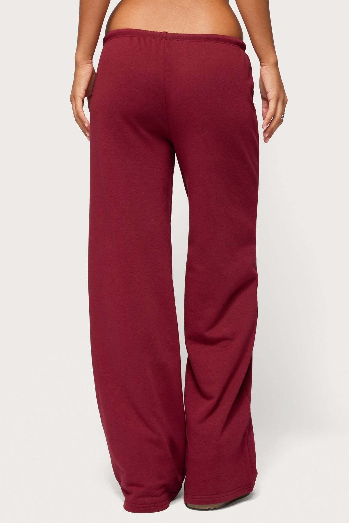 Callista Straight Leg Sweatpants - BURGUNDY