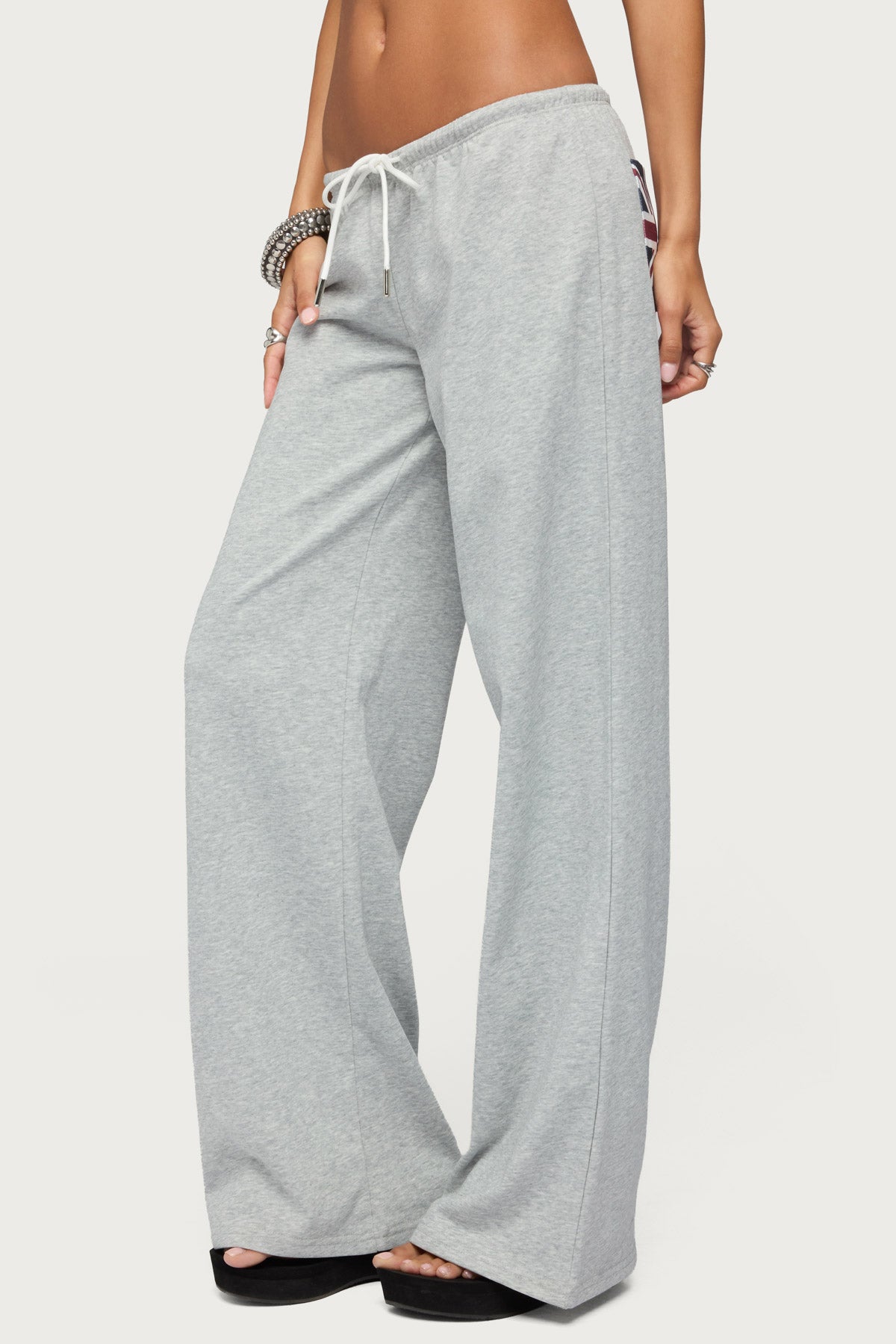 UK Low Rise Sweatpants - GRAY-MELANGE