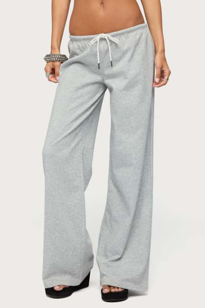 UK Low Rise Sweatpants - GRAY-MELANGE