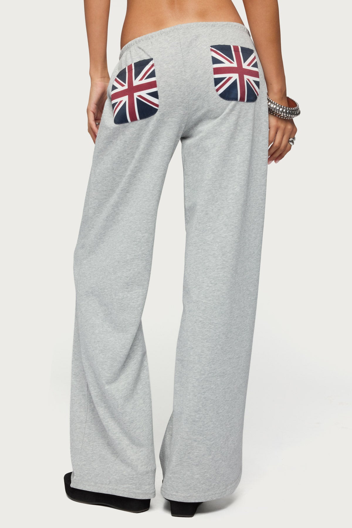 UK Low Rise Sweatpants - GRAY-MELANGE