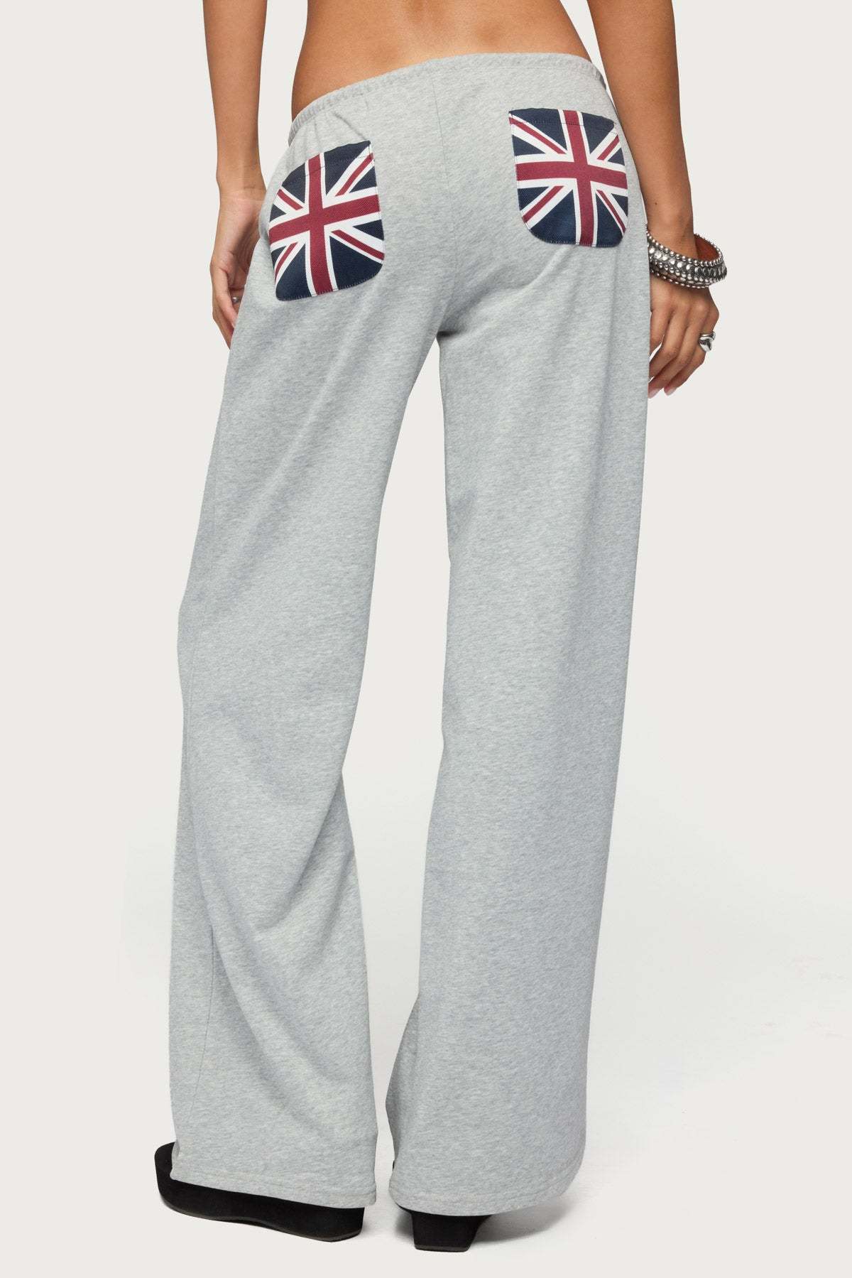 UK Low Rise Sweatpants - GRAY-MELANGE