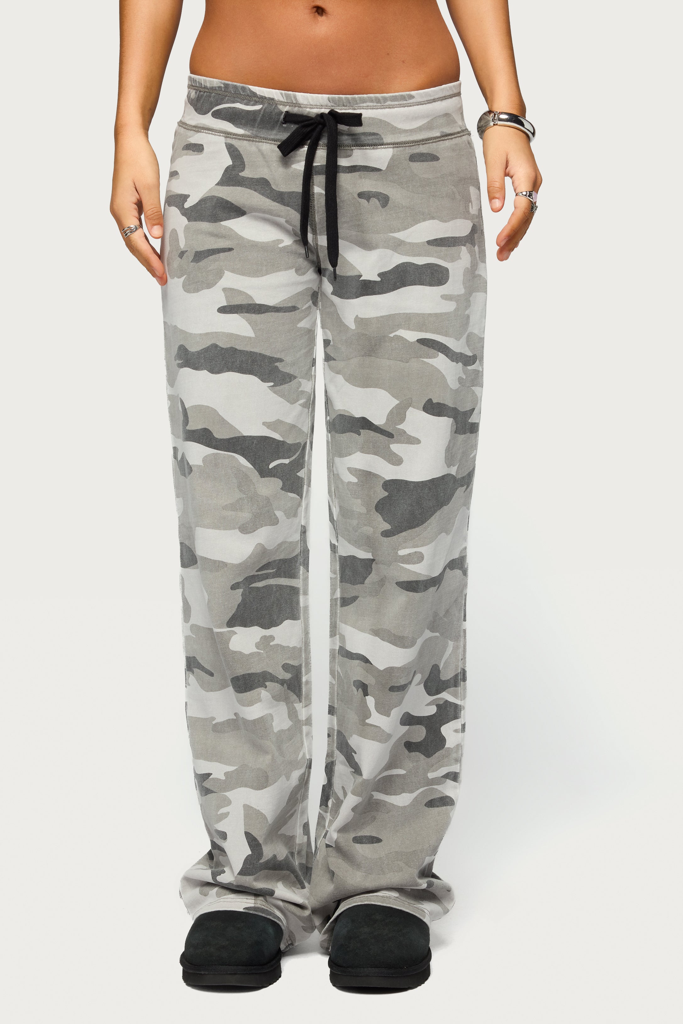 Kenan Straight Leg Camo Sweatpants - GRAY