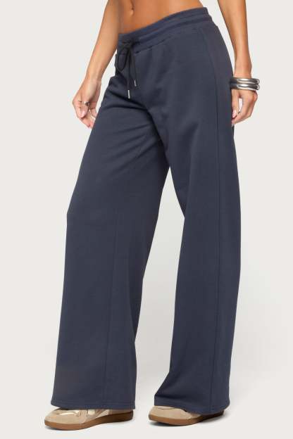 Paeva Low Rise Sweatpants - NAVY