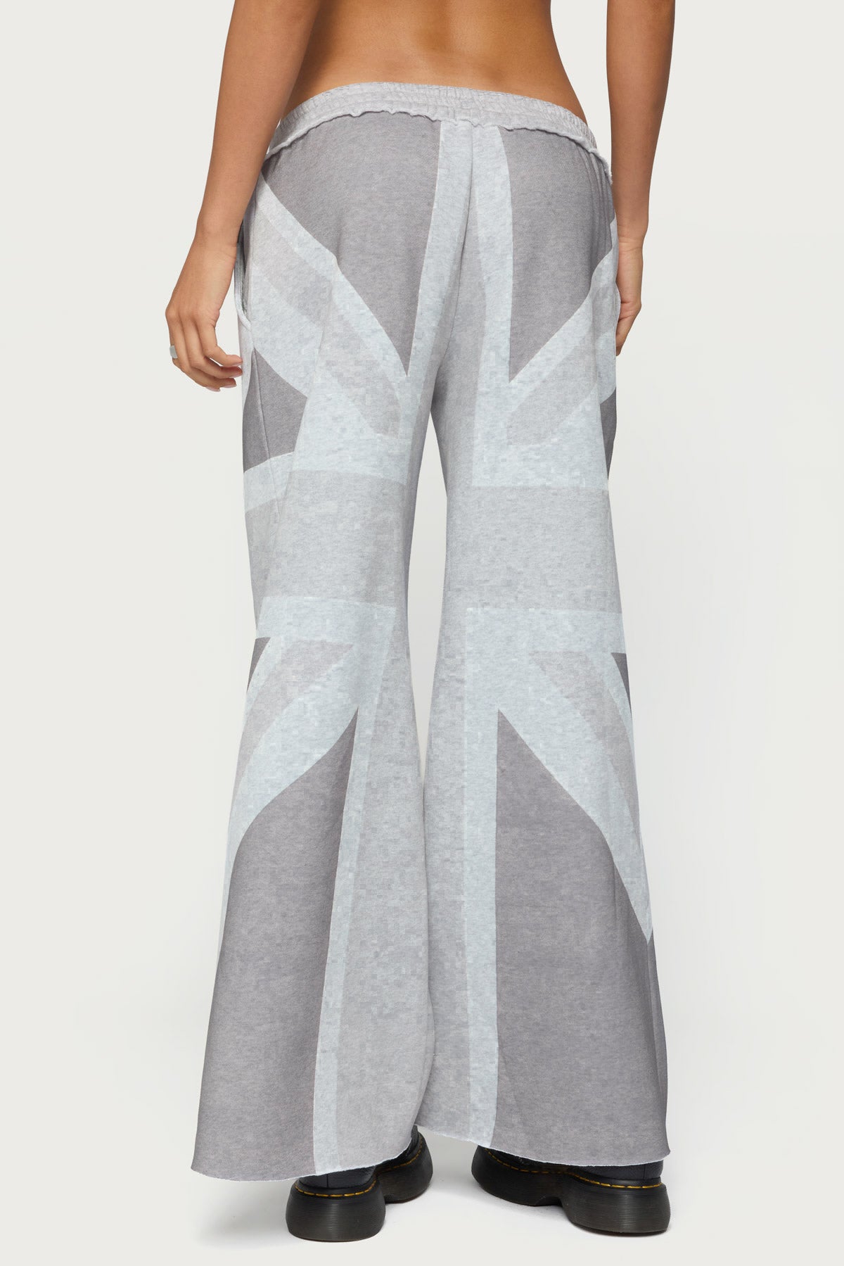 London Rush Wide Leg Sweatpants - GRAY-MELANGE