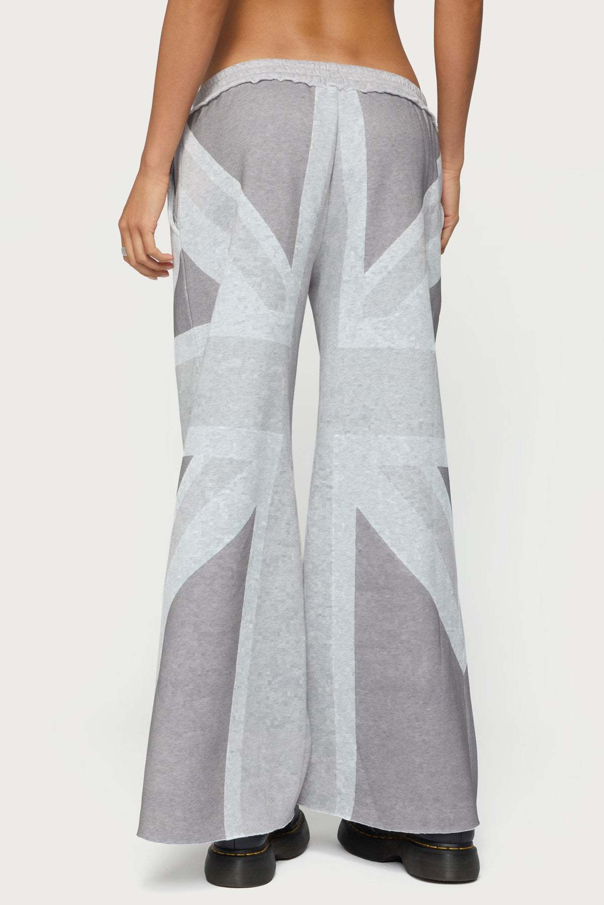 London Rush Wide Leg Sweatpants - GRAY-MELANGE