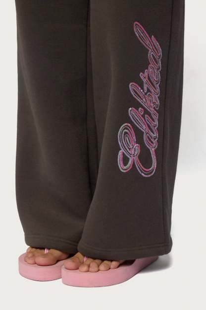 Always Edikted Sequin Sweatpants - DARK-GRAY