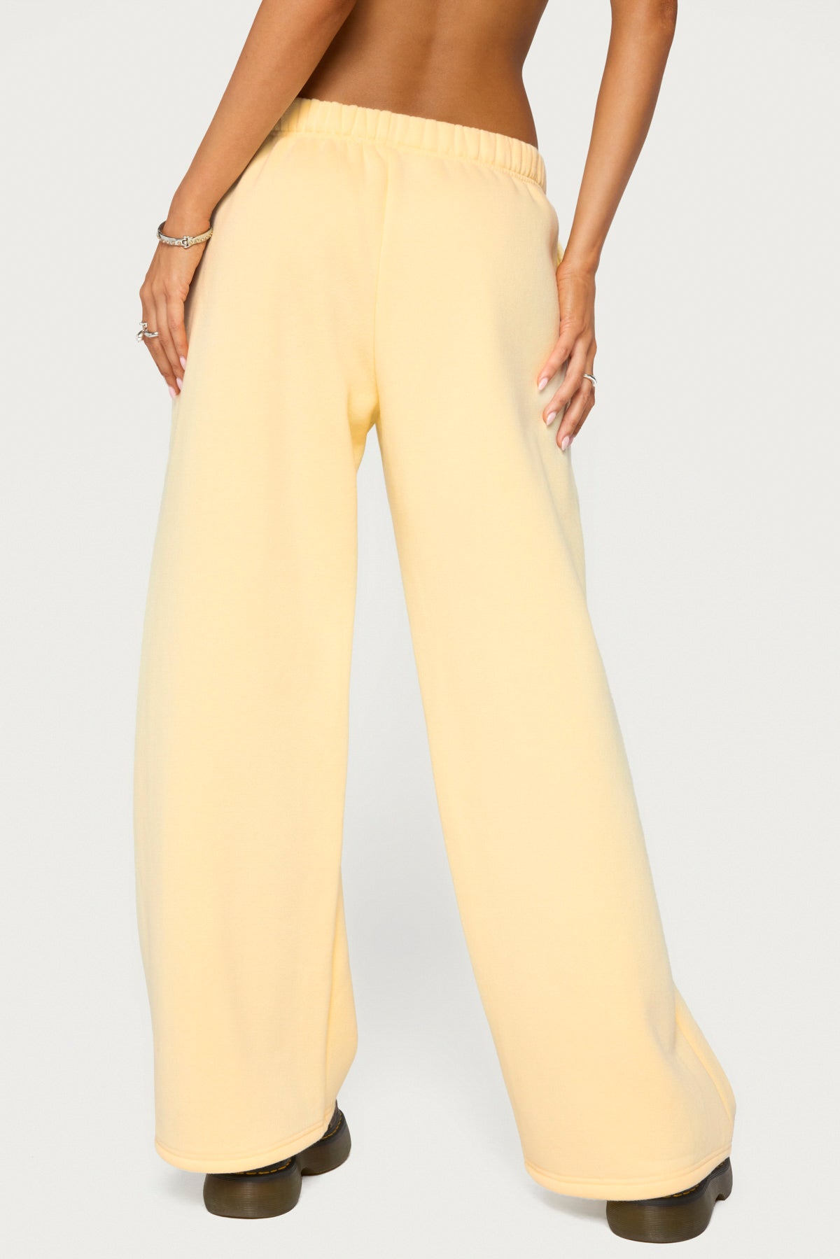 Edikted West Coast Sweatpants - LIGHT-YELLOW