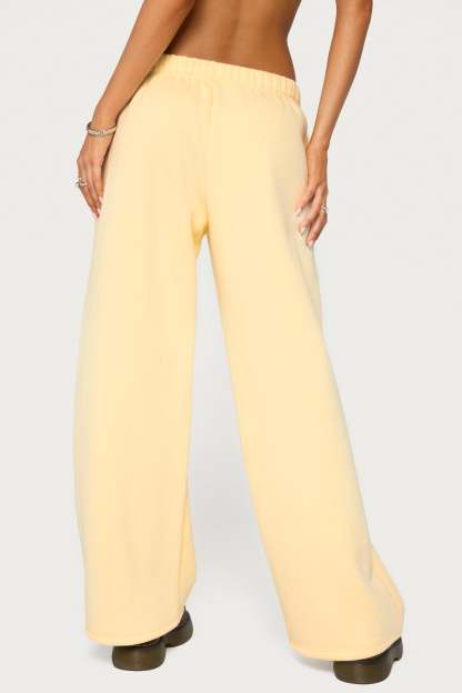 Edikted West Coast Sweatpants - LIGHT-YELLOW