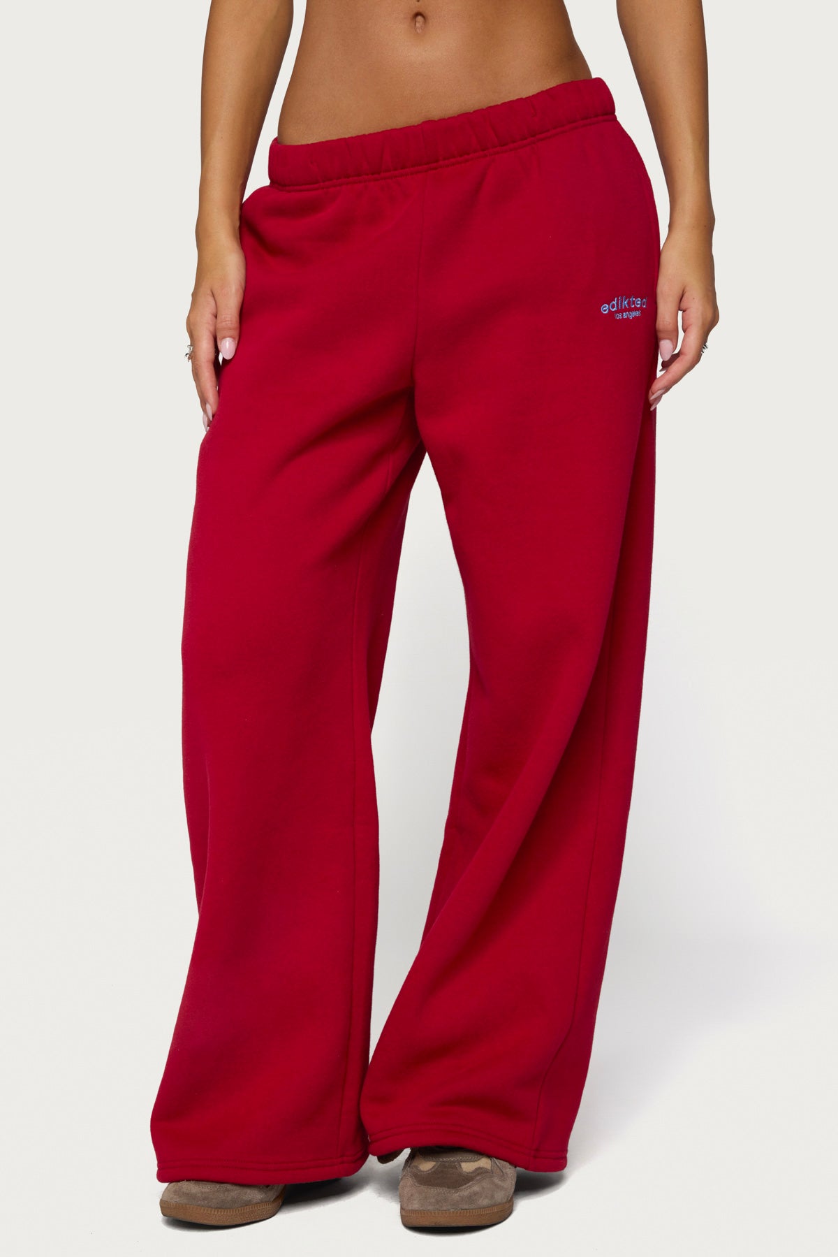 Edikted Los Angeles Sweatpants - RED