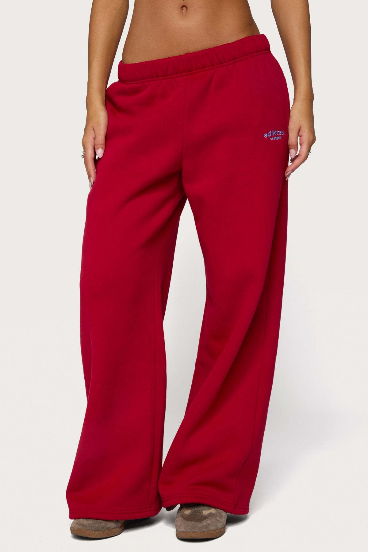 Edikted Los Angeles Sweatpants - RED