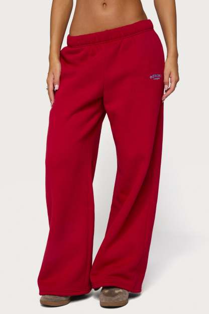 Edikted Los Angeles Sweatpants - RED