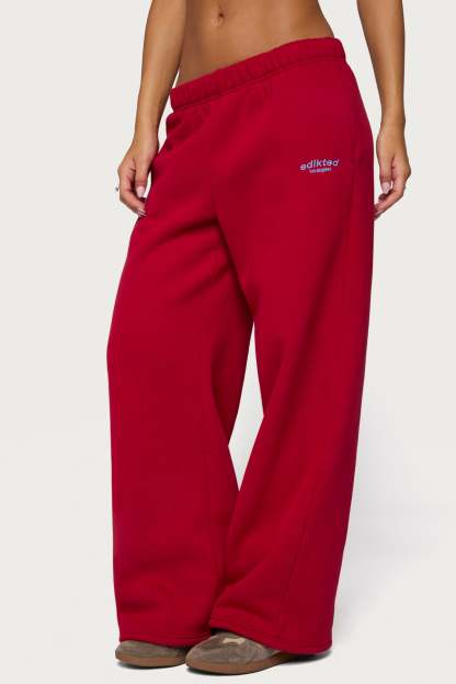 Edikted Los Angeles Sweatpants - RED