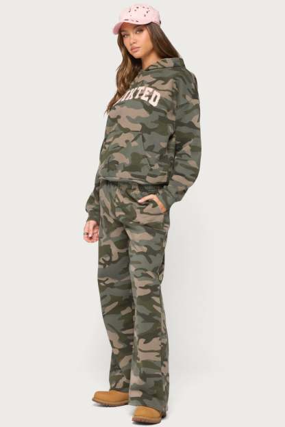 Camo Girl Sweatpants - OLIVE