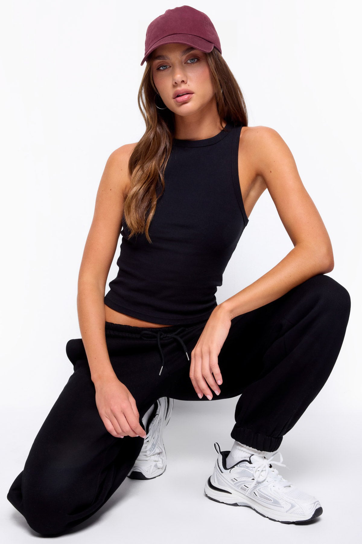 Raely Oversized Sweatpants - BLACK