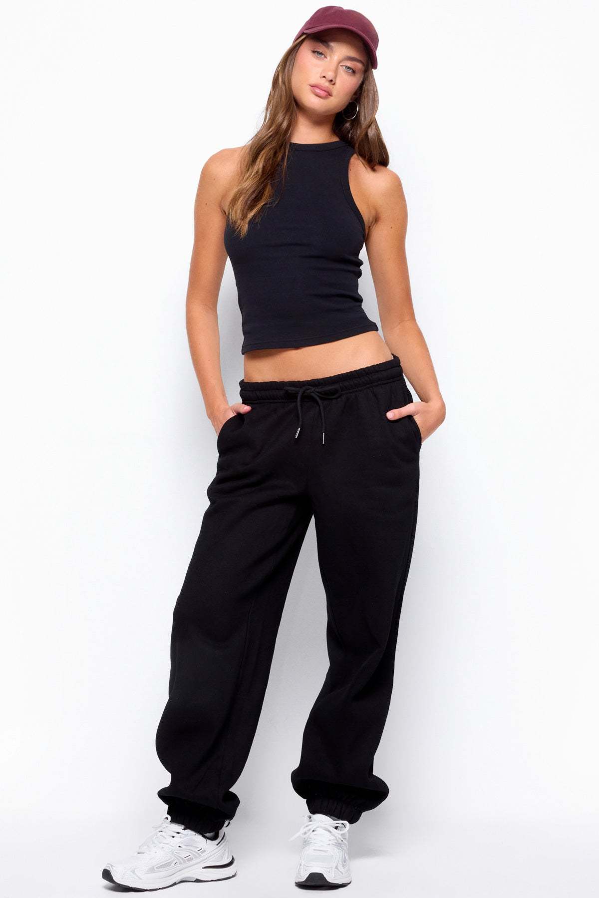 Raely Oversized Sweatpants - BLACK
