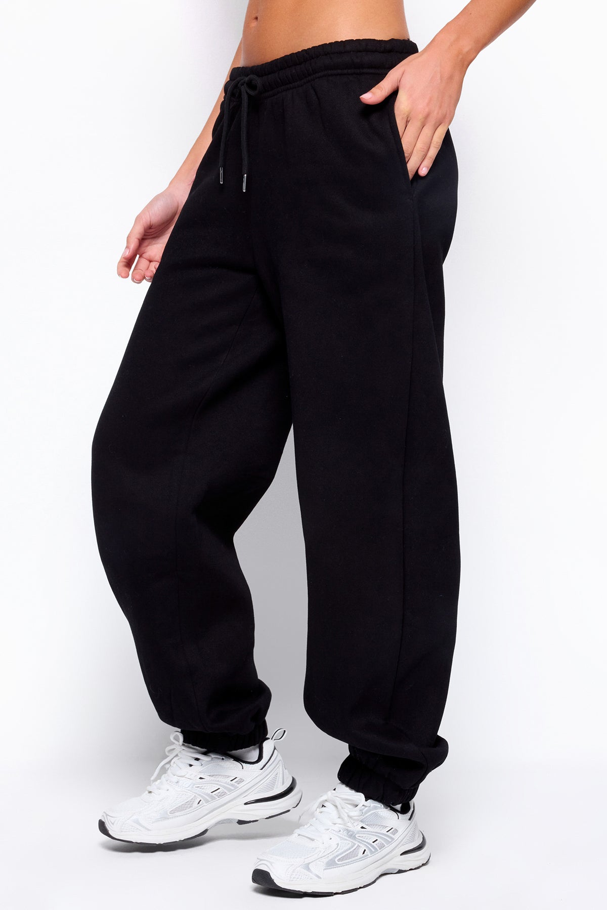 Raely Oversized Sweatpants - BLACK