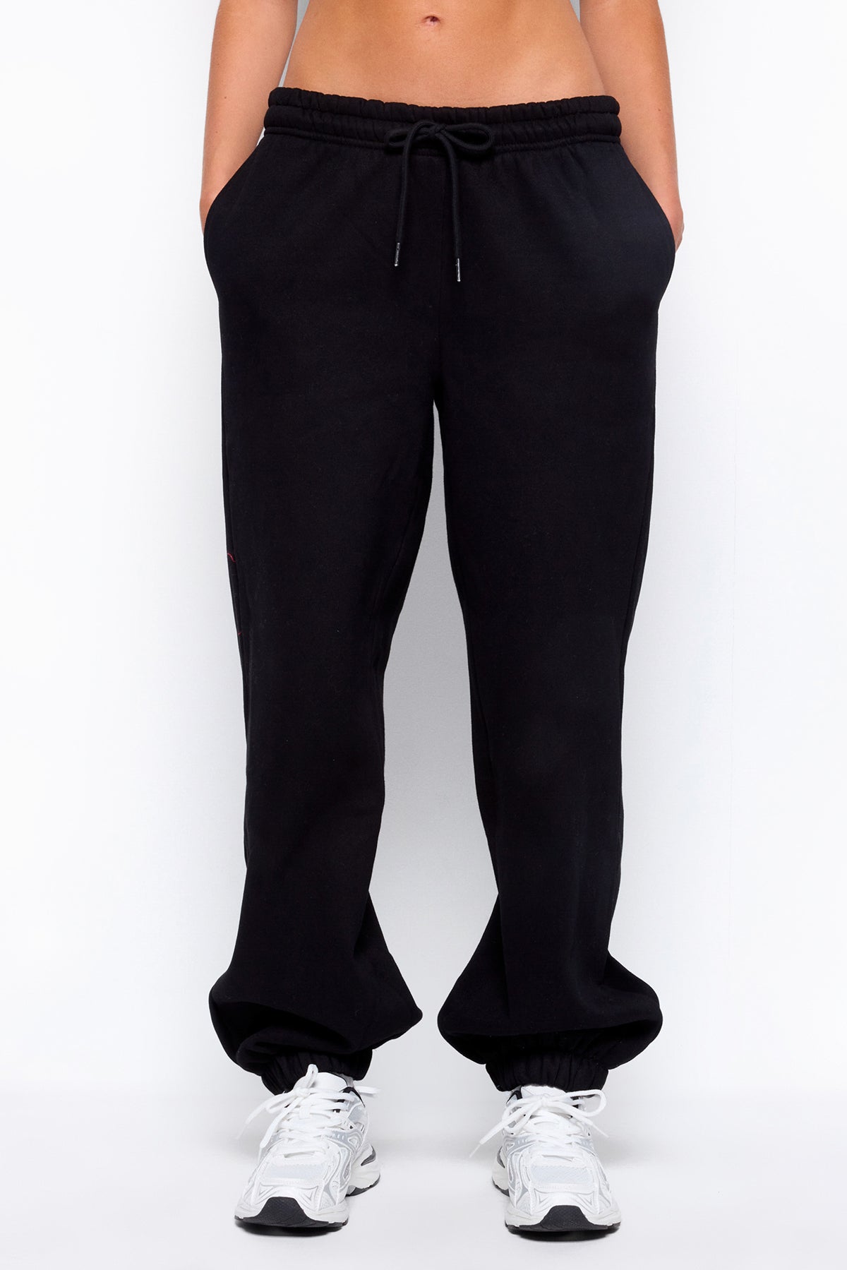 Raely Oversized Sweatpants - BLACK