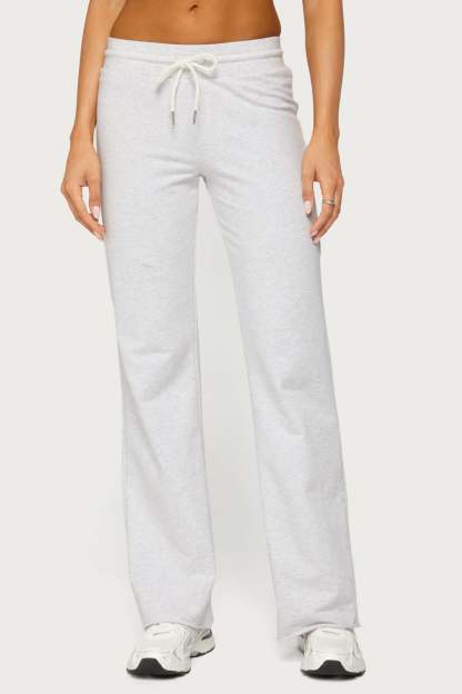 Ilene Terry Sweatpants - LIGHT-GRAY-MELANGE