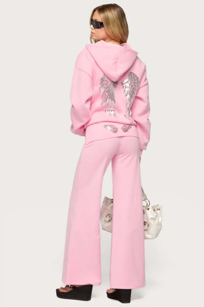 Angel Energy Sequin Foldover Pants - PINK