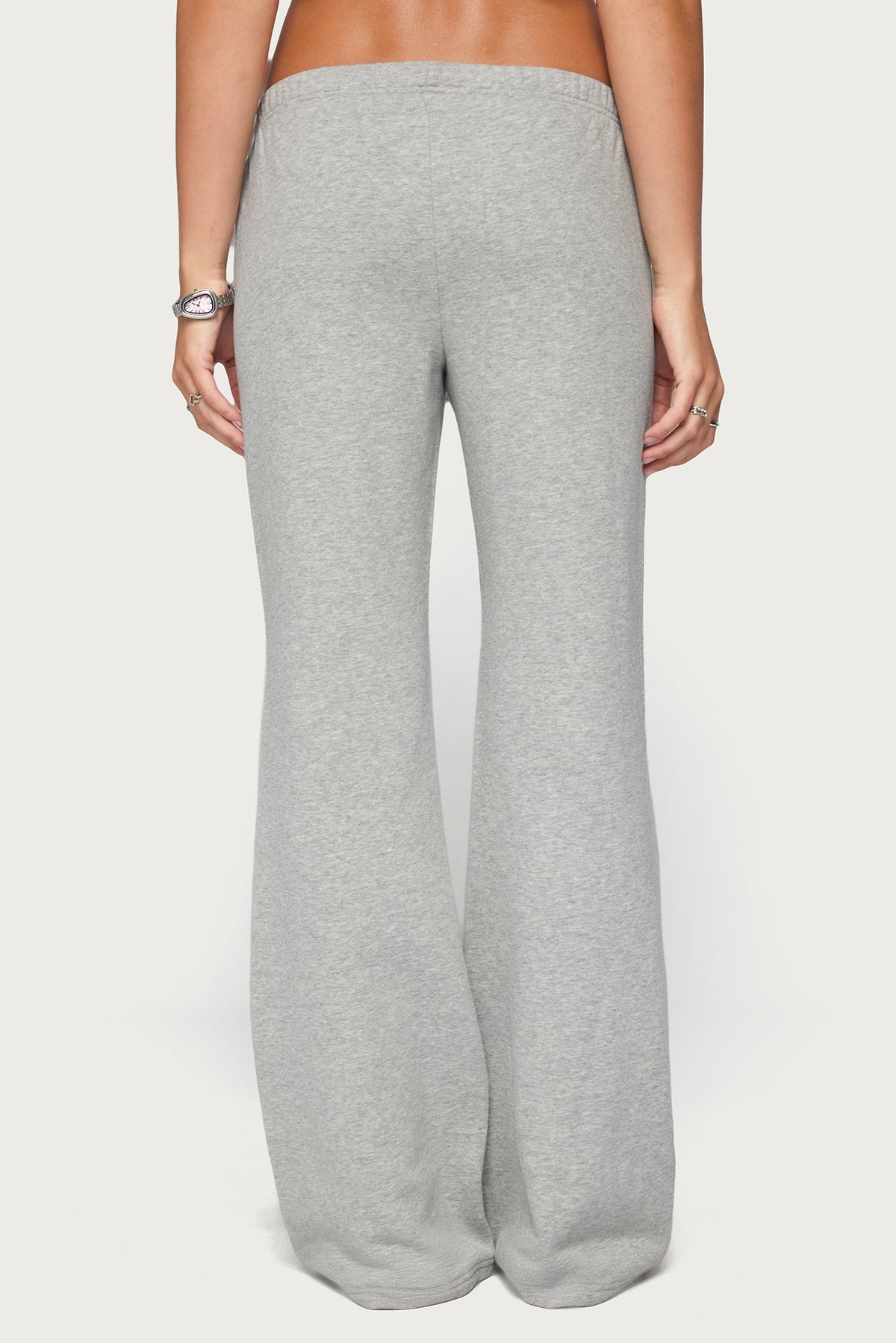 Rachel Flared Sweatpants - GRAY-MELANGE