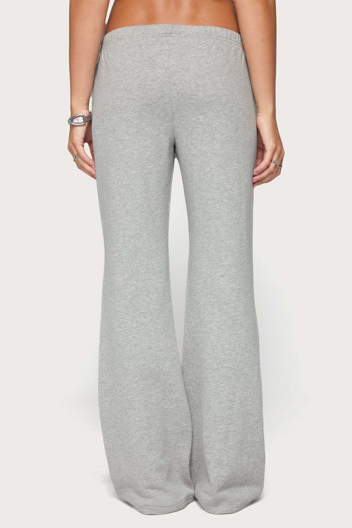 Rachel Flared Sweatpants - GRAY-MELANGE