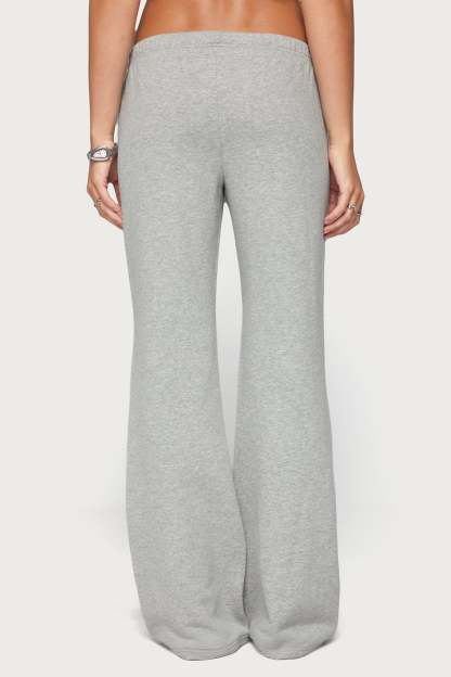 Rachel Flared Sweatpants - GRAY-MELANGE