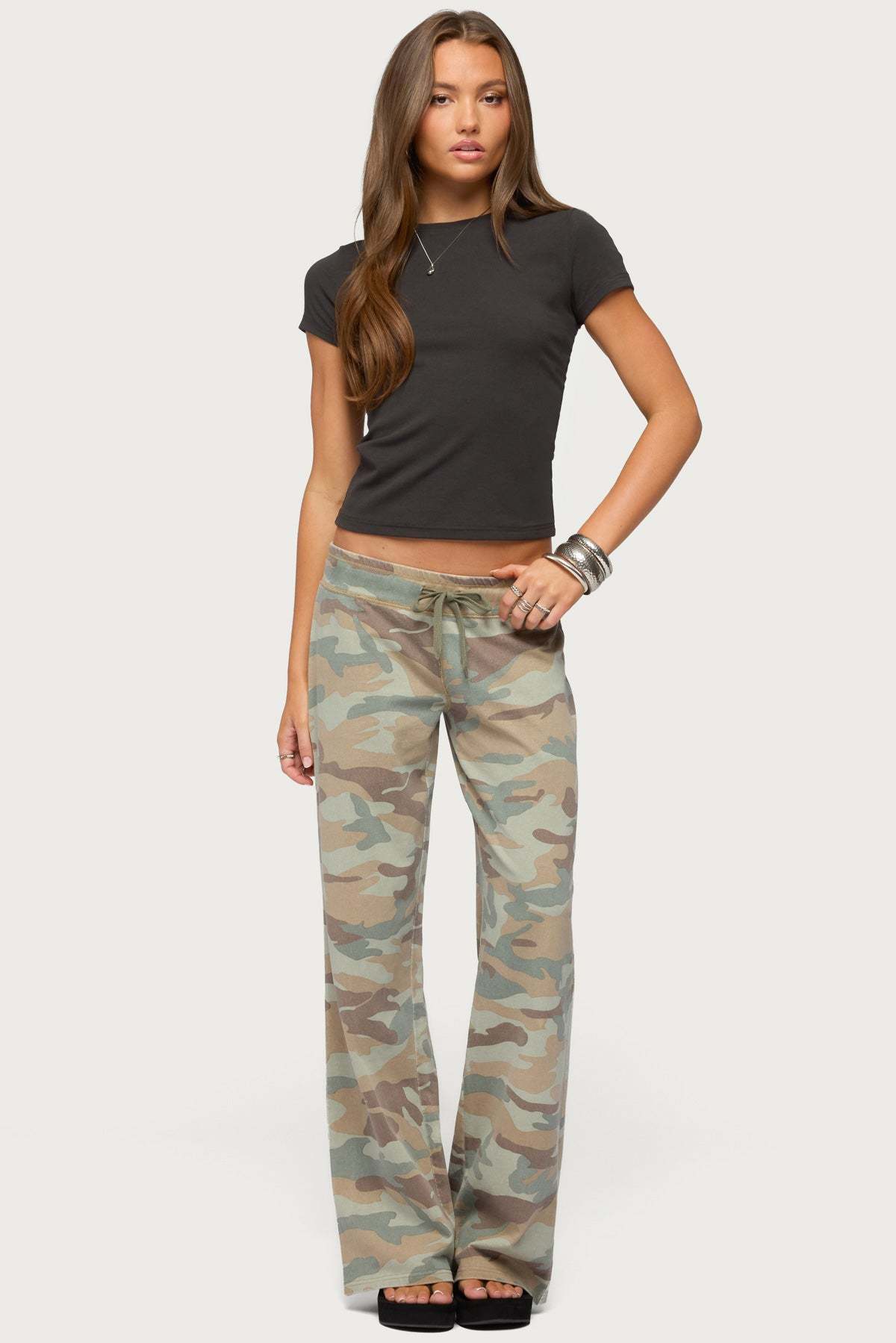 Kenan Straight Leg Camo Sweatpants - SAGE