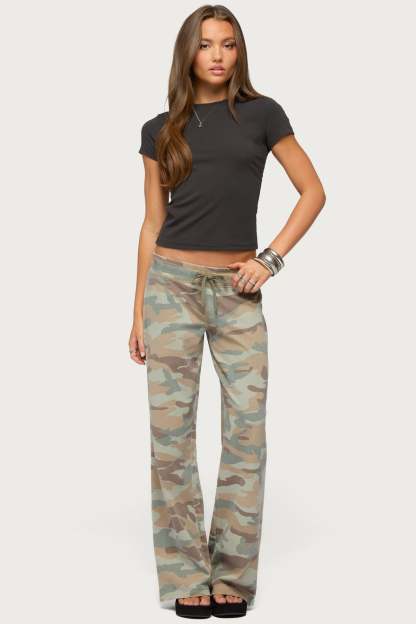 Kenan Straight Leg Camo Sweatpants - SAGE
