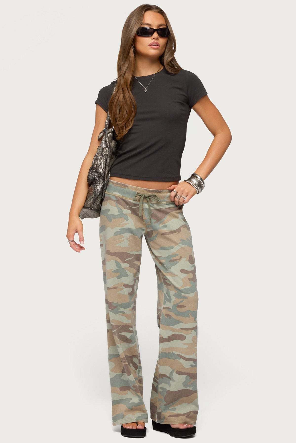 Kenan Straight Leg Camo Sweatpants - SAGE