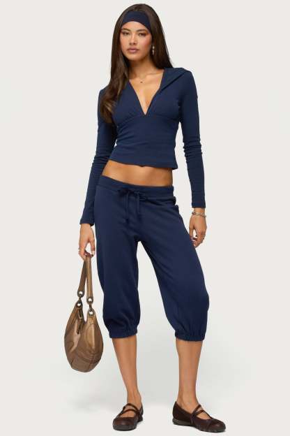 Deana Capri Sweatpants - NAVY