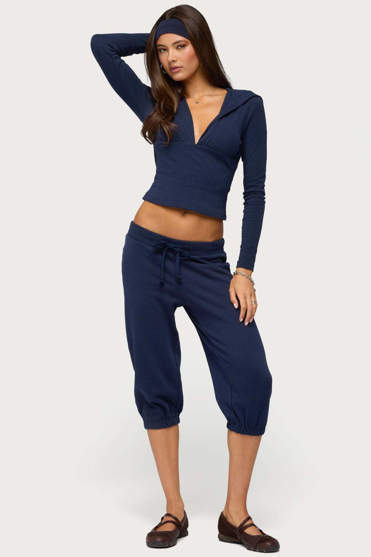 Deana Capri Sweatpants - NAVY
