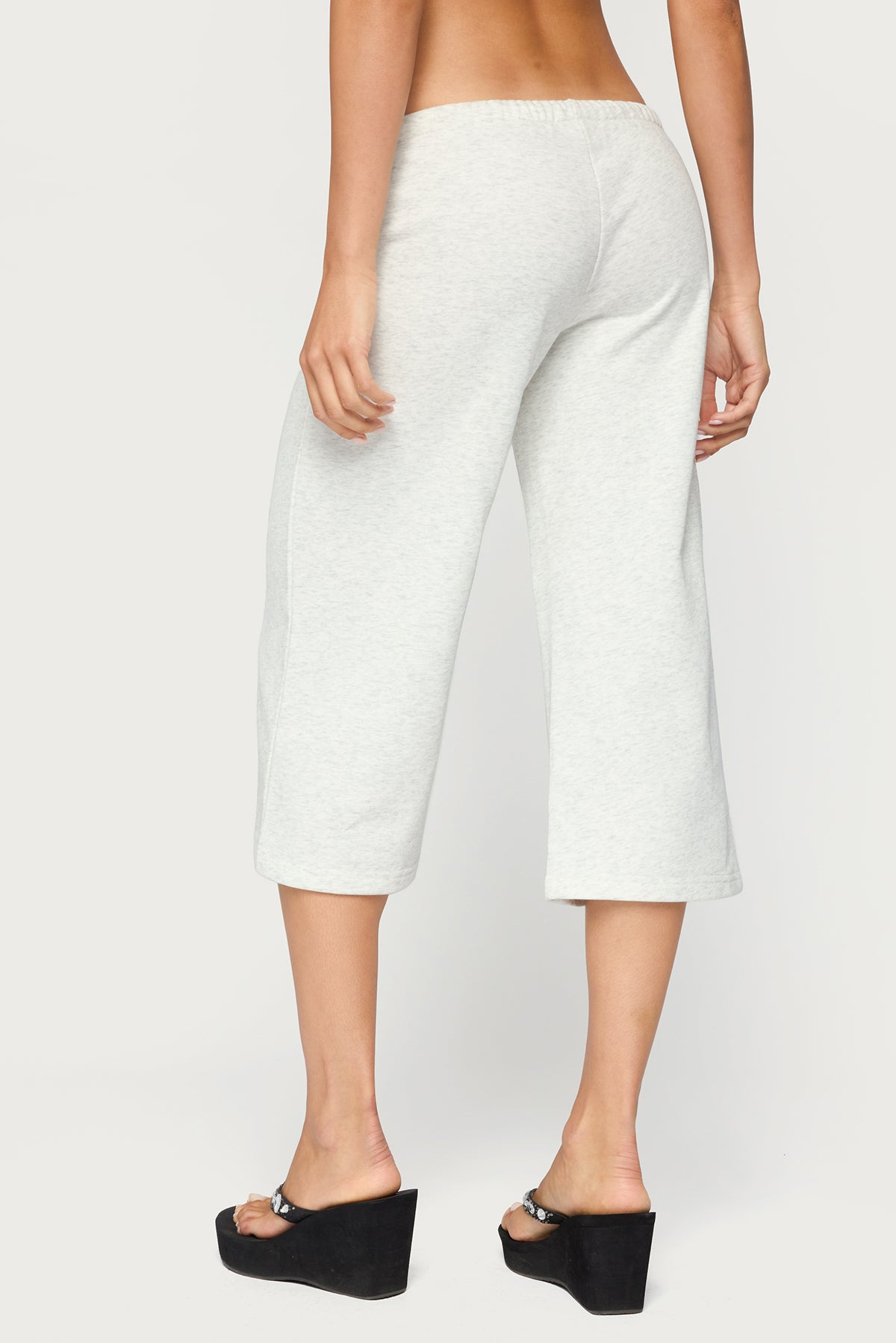 80 Sequin Capri Sweatpants - LIGHT-GRAY-MELANGE