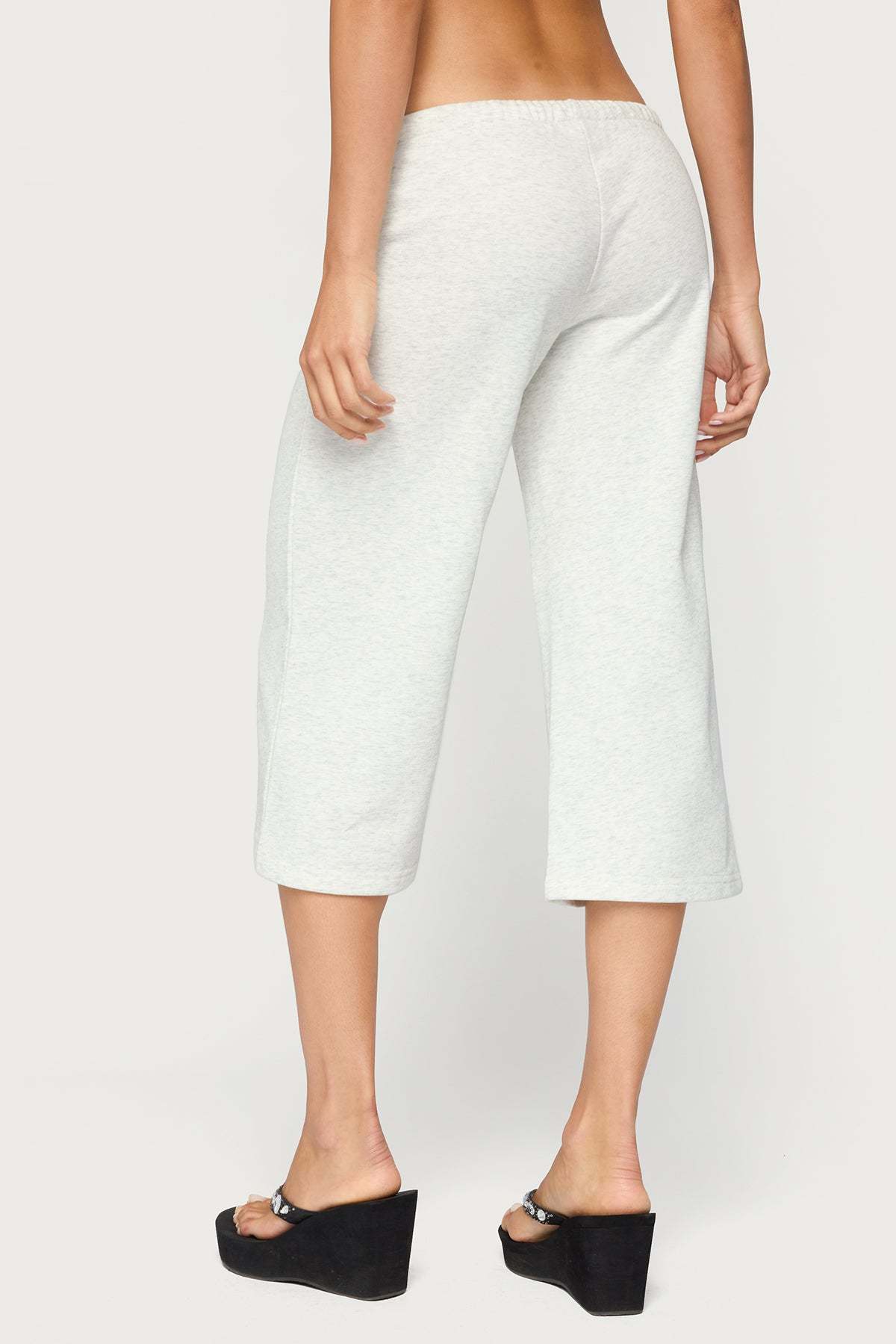 80 Sequin Capri Sweatpants - LIGHT-GRAY-MELANGE