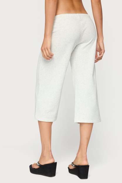 80 Sequin Capri Sweatpants - LIGHT-GRAY-MELANGE