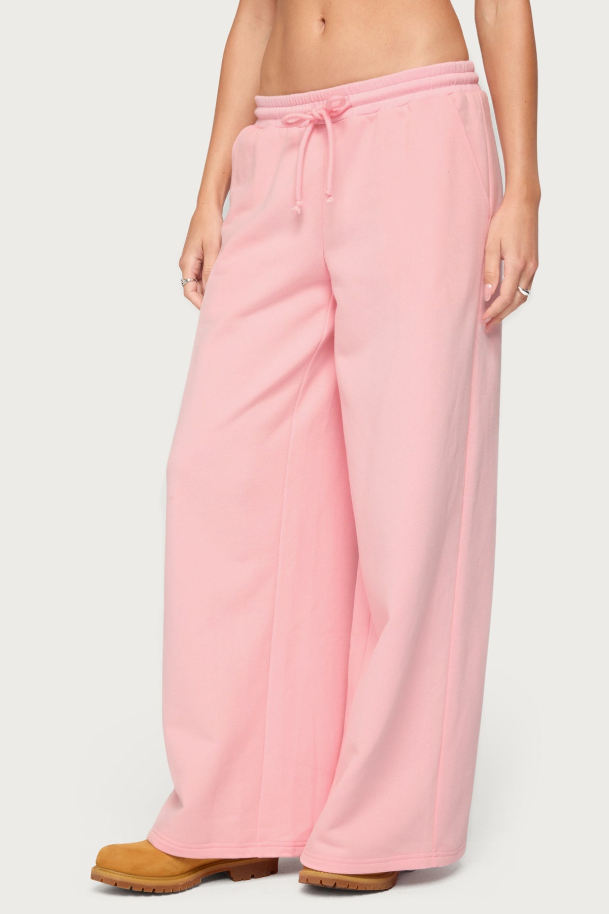 Camo Cool Contrast Low Rise Sweatpants - LIGHT-PINK