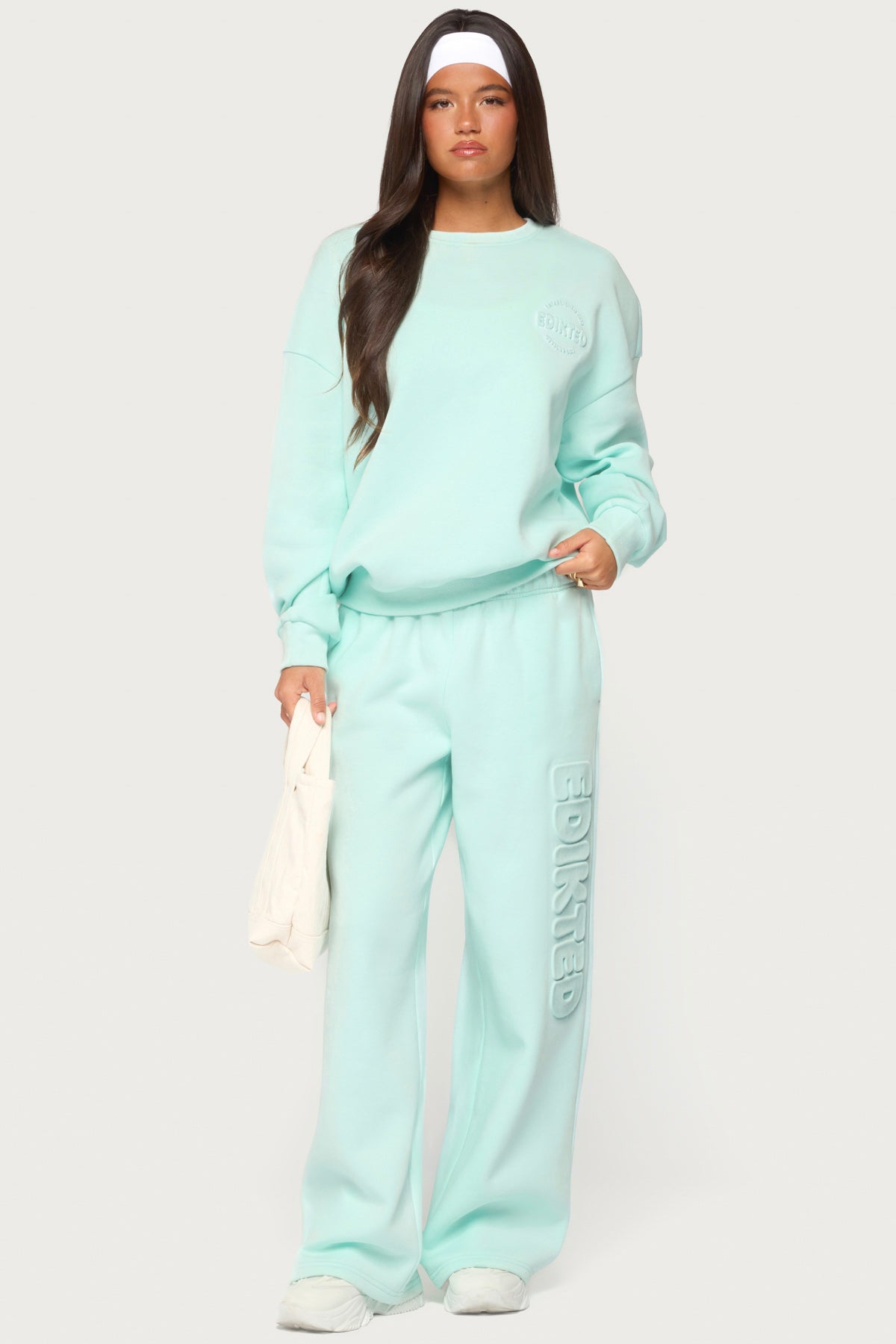 Alysa Wide Leg Sweatpants - AQUA