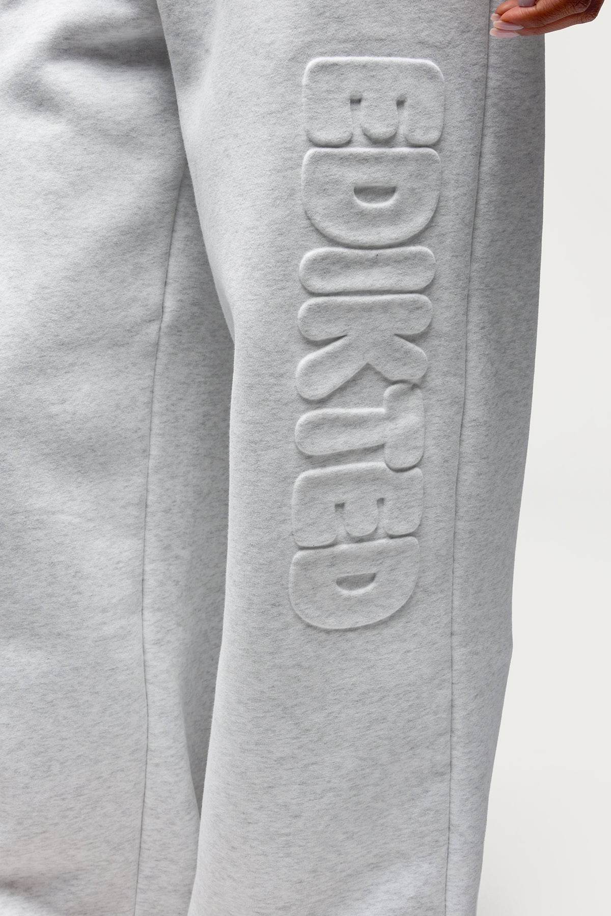 Alysa Wide Leg Sweatpants - LIGHT-GRAY-MELANGE