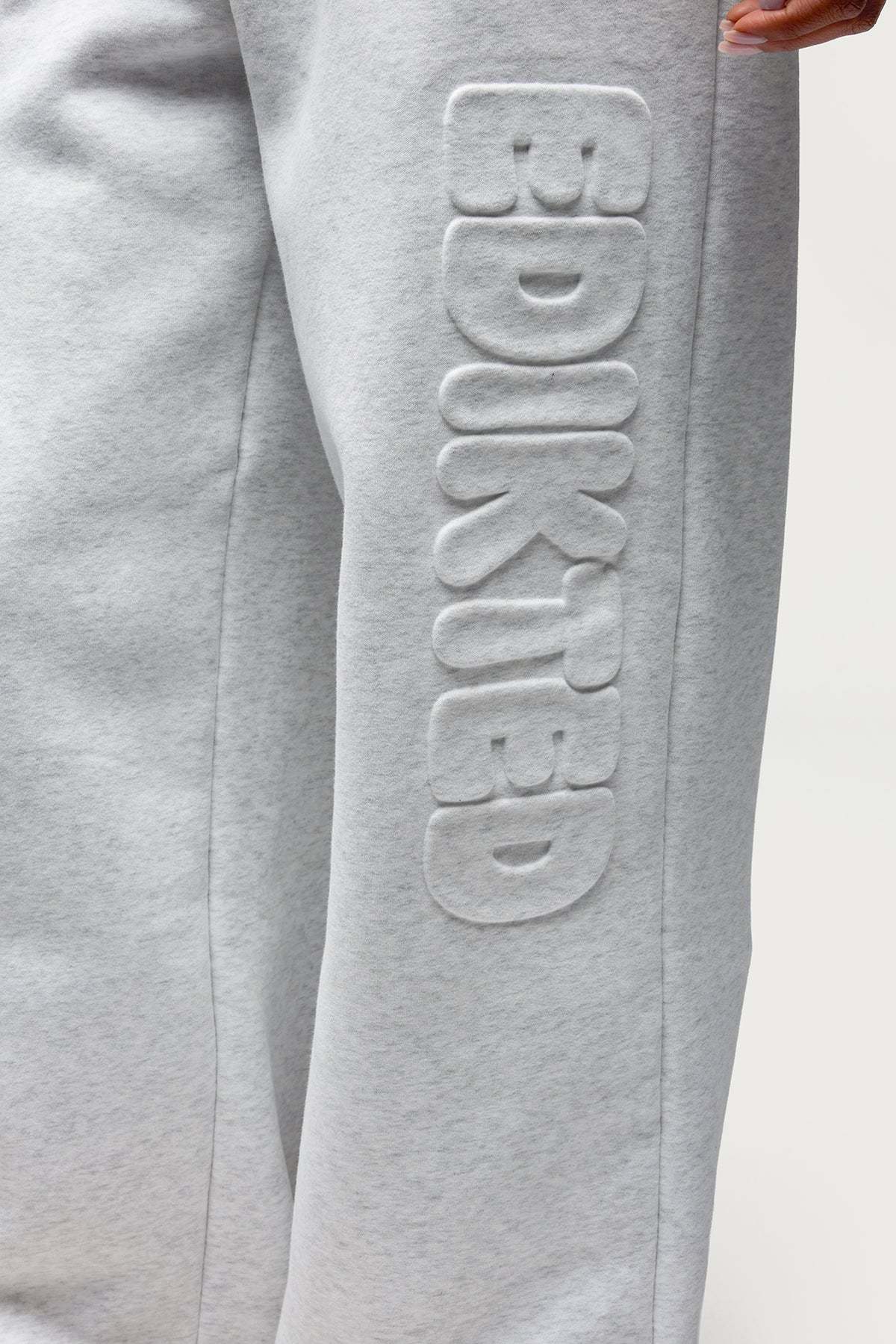 Alysa Wide Leg Sweatpants - LIGHT-GRAY-MELANGE