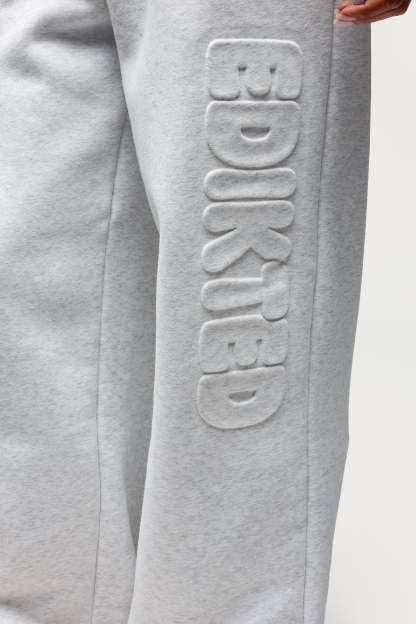 Alysa Wide Leg Sweatpants - LIGHT-GRAY-MELANGE