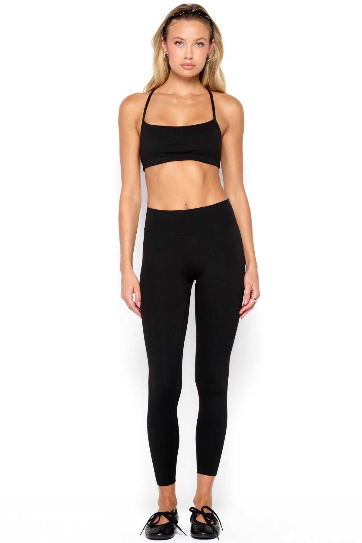 Emberleigh Active High Rise Leggings - BLACK