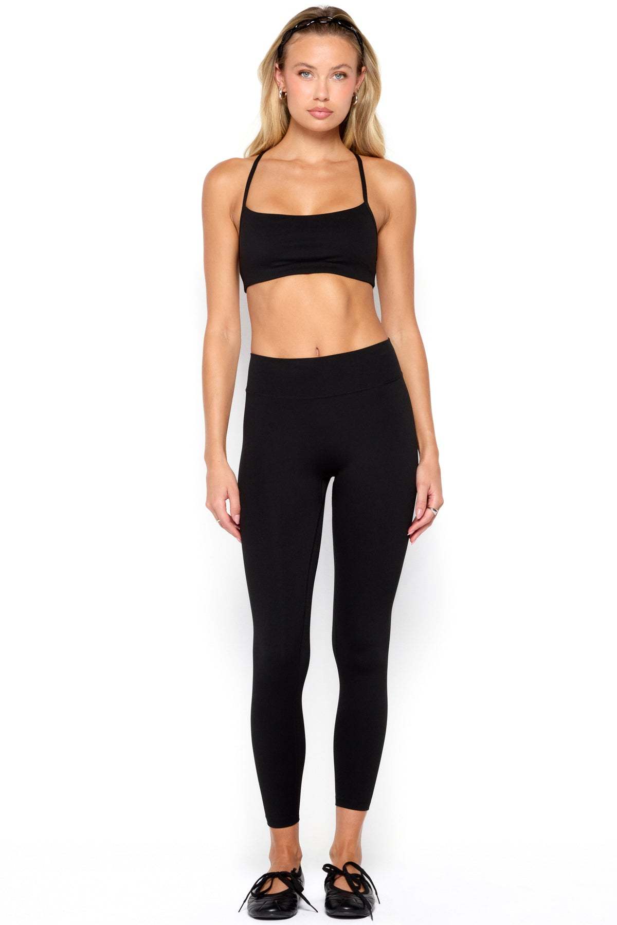 Emberleigh Active High Rise Leggings - BLACK