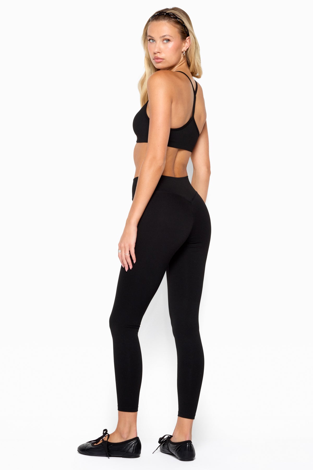 Emberleigh Active High Rise Leggings - BLACK