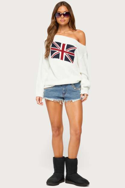 London Girl Knit Sweater - CREAM