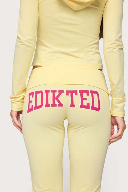 Edikted Honey Foldover Leggings - YELLOW